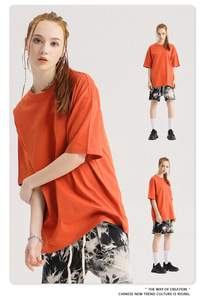 เสื้อยืดโอเวอร์ไซส์แบบยูนิเซ็กซ์ แขนสั้น คอกลม ผ้าคอตตอนเจอร์ซีย์ พิมพ์ลายโลโก้ด้านหน้า สไตล์ลำลอง ไซส์พลัส สำหรับผู้ชาย สีม่วง-น้ำเงิน - Product Image 2