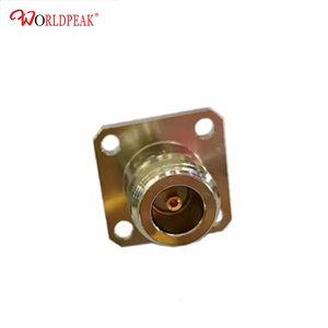 4-lỗ mặt bích Bảng điều chỉnh gắn kết khung gầm kết nối nkf RF Coax N nữ Jack <span class=keywords><strong>M3</strong></span> vít chủ đề 19.5 mét pin chiều dài Brass Vật liệu tiếp xúc - Product Image 6