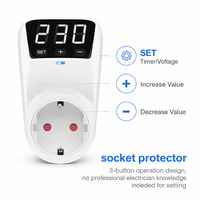 Protecteur de tension automatique TVPS1-16A 230V réglable 16A, protection contre les surtensions, prise EU/US, protection contre les surtensions