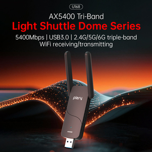 Plery U168 5400Mbps USB <span class=keywords><strong>Wifi</strong></span> Adapter cho máy tính để bàn <span class=keywords><strong>PC</strong></span>,Dual 5dBi ăng ten, Hỗ trợ 2.4 gam và 5 gam <span class=keywords><strong>Wifi</strong></span> Dongle - Product Image 2