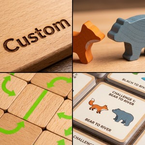 <span class=keywords><strong>Jeu</strong></span> de société en bois personnalisé : <span class=keywords><strong>Labyrinthe</strong></span> forestier, casse-tête logique, puzzle éducatif Montessori STEM - Product Image 2