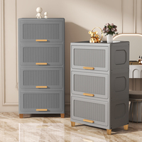 Armoire de rangement en plastique, armoire de rangement pour vêtements de bébé, armoire à tiroirs, organisateur multi-niveaux, armoire de rangement pour chambre à coucher