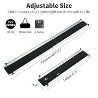 Offre Spéciale 600lbs Portable Scooter 6FT Rampe Antidérapant pour Seuils Fauteuil Roulant Aluminium Rampes Antidérapantes pour Handicapés