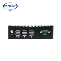 Mini PC industriel sans ventilateur, vente en gros, Mini J900 Quad Core, 2 ports Ethernet, disponible avec prises AU, US, CN, EU