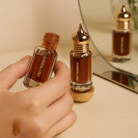 Bouteille de parfum estampée en or octogonale 3ml/6ml/12ml bouteilles en verre d'huile essentielle Attar Oud bâton compte-gouttes rechargeable