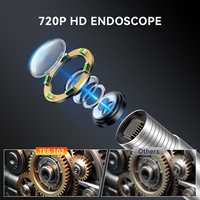 THINKCAR TES 102 Cámara de Video Endoscópica USB con Doble Lente, Cámara Industrial Impermeable IP67, Herramientas Flexibles para Inspección de Automóviles