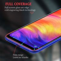 En gros 3D incurvé 0.33mm 9H couverture Complète téléphone protecteur d'écran en verre trempé pour xiaomi redmi note 7 protecteur d'écran