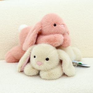 Conejito de Peluche Suave y Esponjoso para Niños - Adorable Conejo Rosa, Gris y Blanco, Animal de Peluche, Regalo, Almohada de Conejo - Product Image 6