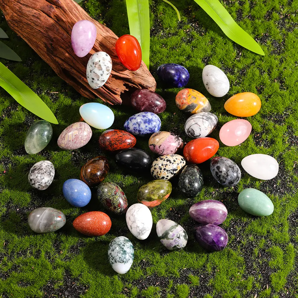 Natural Crystal Mini Egg Jewelry Manufacturers Wholesale Jade Polished Bird Eggs Jewelry For Women And Men