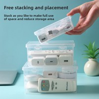 Boîte de rangement rectangulaire transparente en plastique anti-poussière pour articles divers, style minimaliste, idéale pour le bureau et la maison - Meilleure vente