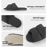 Produit Tendance 2026 – Chaussons d'intérieur personnalisés en duvet rayé pour femmes et hommes – Vente en gros – Chaussures chaudes d'automne et d'hiver