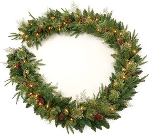 Factory <b>Christmas</b> Red Fruit Vine Eco-Friendly Luxury LED 180cm/2.7m Pre-Lit <b>Garland</b> <b>Christmas</b> Decorations - Product Image 1