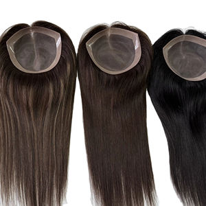 ท็อปเปอร์ผมแท้แบบบาลายาจ 4*5 6*6 ฐานโมโน สำหรับผู้หญิงผมบาง ติดด้วยมือ พร้อมระบบ PU สำหรับปิดผมบาง - Product Image 1