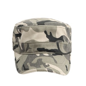 Msmc Camp Cap Black 100% Cotton Unisex Casual Military Style <b>Flat</b> Top <b>Hat</b> - Product Image 5