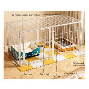 זול דלת בית לחיות מחמד לבן בית קל להרכיב חיית מחמד כלוב כלבים עמיד Dify - Product Image 1