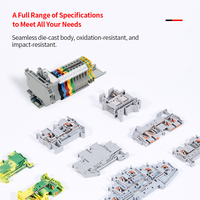 Bloc de bornes DIN en cuivre à ressort A&B PT2.5, 2,5 mm², 800 V, connecteur de câblage traversant 2 pôles, 24-14 AWG