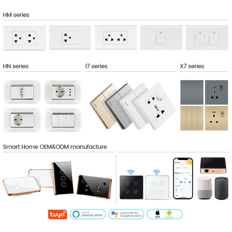 UK Standard United Arab Emirates Iraq Customization Low Price Gang Switch 16A 250V 4 Gang 1 Way 2way Electric Wall Switches