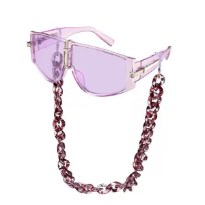 Chunky black wind proof fashion chain ladies cadena para gafas de sol for mujer sunglasses women