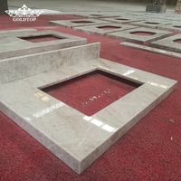 Dalles de quartzite blanc Taj Mahal poli naturel du Brésil, design moderne GOLDTOP, vente directe usine, grandes dalles pour plans de travail