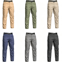 Pantalon tactique micro-extensible personnalisé pour hommes, pantalon d'entraînement multi-poches de style militaire, coupe slim, imperméable, printemps/automne