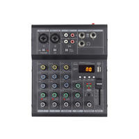 Carte son A4 professionnelle compacte, mixeur 4 voies 6 voies avec effet de réverbération, microphone pour karaoké, scène, cartes son, mixeurs audio