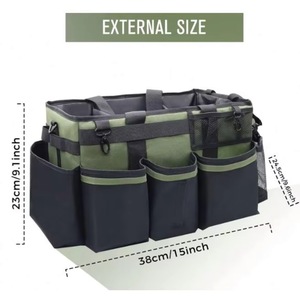 Muestra gratuita: Organizador de hombro con asa, divisor desmontable, bolsa de transporte para limpieza de coches, bolsas grandes para limpieza del hogar con cinturón portátil - Product Image 5