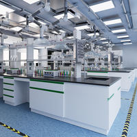 Banc de travail de laboratoire en acier plein, personnalisable, résistant aux alcalis, avec structure en H et armoire en acier