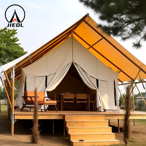 Outdoor Prefab Duplex Safari <b>Tent</b> Camping Lodge Luxury Glamping <b>Tent</b> With Bathroom Balcony Living Room - Product Image 5