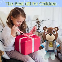 Ours mignon personnalisé Oem de 10 pouces en peluche Animal en peluche souple Remplissage en coton PP Cadeaux de fin d'études pour les fans d'enfants Soulagement du stress