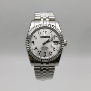 SEILOCE New Stainless Steel Arabic Index Green Luminous <b>Watch</b> with NH35 Movement - Product Image 5