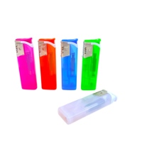 Briquet de cuisine électronique jetable coupe-vent en plastique au butane, design classique de haute qualité, flamme réglable, facile à utiliser pour