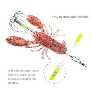 Esca Artificiale Morbida <span class=keywords><strong>per</strong></span> Calamari con Girelle da Pesca 17g, Luminosa, <span class=keywords><strong>per</strong></span> Polpi e <span class=keywords><strong>Seppie</strong></span> in Acqua Salata - Product Image 4