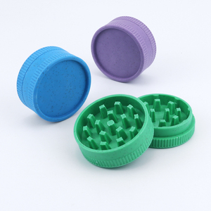Green Plastic Fiber 2-Part Herb Grinder Simple Type 55mm Biodegradable Spice Crusher Tobacco <b>Cigarette</b> Paper Smoking Accessories - Product Image 3