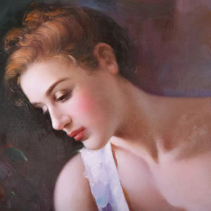 SENDAR hermosa alta calidad vinpi personalizado sexy aceite elegante mujer cabeza pinturas y arte de la pared retrato - Product Image 5