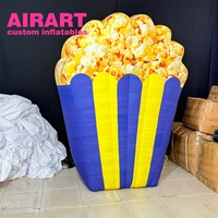 Style de simulation décoration publicitaire pop-corn gonflable, ballon modèle de pop-corn gonflable à vendre