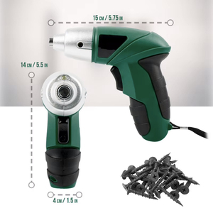 Destornillador eléctrico de 3,6 V y 15 cm, mini taladro inalámbrico para reparaciones de bricolaje - Product Image 2