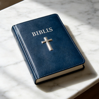 Fabricant d'impression de Bibles, couverture personnalisée en cuir PU, livre de la Sainte Bible avec estampage à chaud et reliure cousue