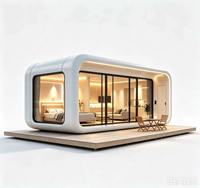 Cabine de travail modulaire transparente préfabriquée, imperméable, pour extérieur, jardin ou bureau