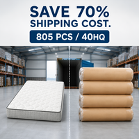 Protège-matelas imperméable pour matelas double, queen et king size, avec ressorts ensachés et mousse à mémoire de forme en gel