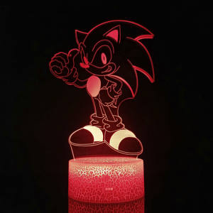 <span class=keywords><strong>Sonic</strong></span> le hérisson série <span class=keywords><strong>veilleuse</strong></span> créative 3D craquelée conception <span class=keywords><strong>veilleuse</strong></span> 7 couleurs acrylique lampe de table - Product Image 6