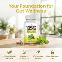 WELLBODY Private Label Factory CANDIDA CLEANSE Capsules de soutien immunitaire pour adultes - 60 capsules