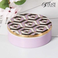 JW028V Boîte-cadeau en céramique Petites boîtes à bibelots en porcelaine pour décor de table Boucles d'oreilles Cadeau de naissance de bébé Boîte décorative pour bijoux