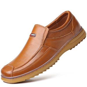 Zapatos Casuales para Hombre, de Cuero Vacuno Genuino, Mocasines Sin Cordones, Suela de TPR, Transpirables, Ligeros, Antideslizantes, con Forro de Malla para Otoño - Product Image 1