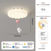 Plafonnier moderne en fer LED, style crème, design créatif nuage, protection oculaire, pour chambre d'enfant et salon