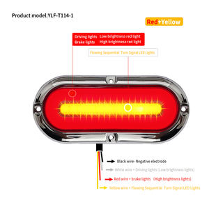 Feux arrière LED 3D à effet néon lumineux 114 LED Rouge/Jaune avec lentille fumée DC12-24V pour remorque, <span class=keywords><strong>camping</strong></span>-<span class=keywords><strong>car</strong></span>, tracteur, motorhome - Product Image 3