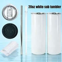 Gobelets fins de 20 oz pour sublimation, en acier inoxydable, disponibles en stock aux États-Unis