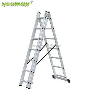 En131, venta al por mayor, <span class=keywords><strong>Escalera</strong></span> telescópica personalizada, <span class=keywords><strong>escalera</strong></span> telescópica <span class=keywords><strong>de</strong></span> <span class=keywords><strong>aluminio</strong></span> <span class=keywords><strong>de</strong></span> 424cm, <span class=keywords><strong>3</strong></span>*7 escalones - Product Image 4