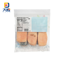 Emballage d'aliment surgelé personnalisé sac de produit en plastique laminé écologique sac d'aliments surgelés de filets de saumon de l'Atlantique bio pour poisson