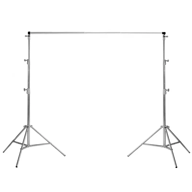 Stainless Steel Heavy Duty Background Support System Kit Adjustable Light Stand Crossbar backdrop stand for Video Studio