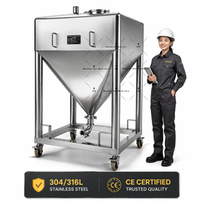 Réservoir de stockage de poudre sèche en acier inoxydable de 1000 L pour le traitement par immersion - Product Image 5